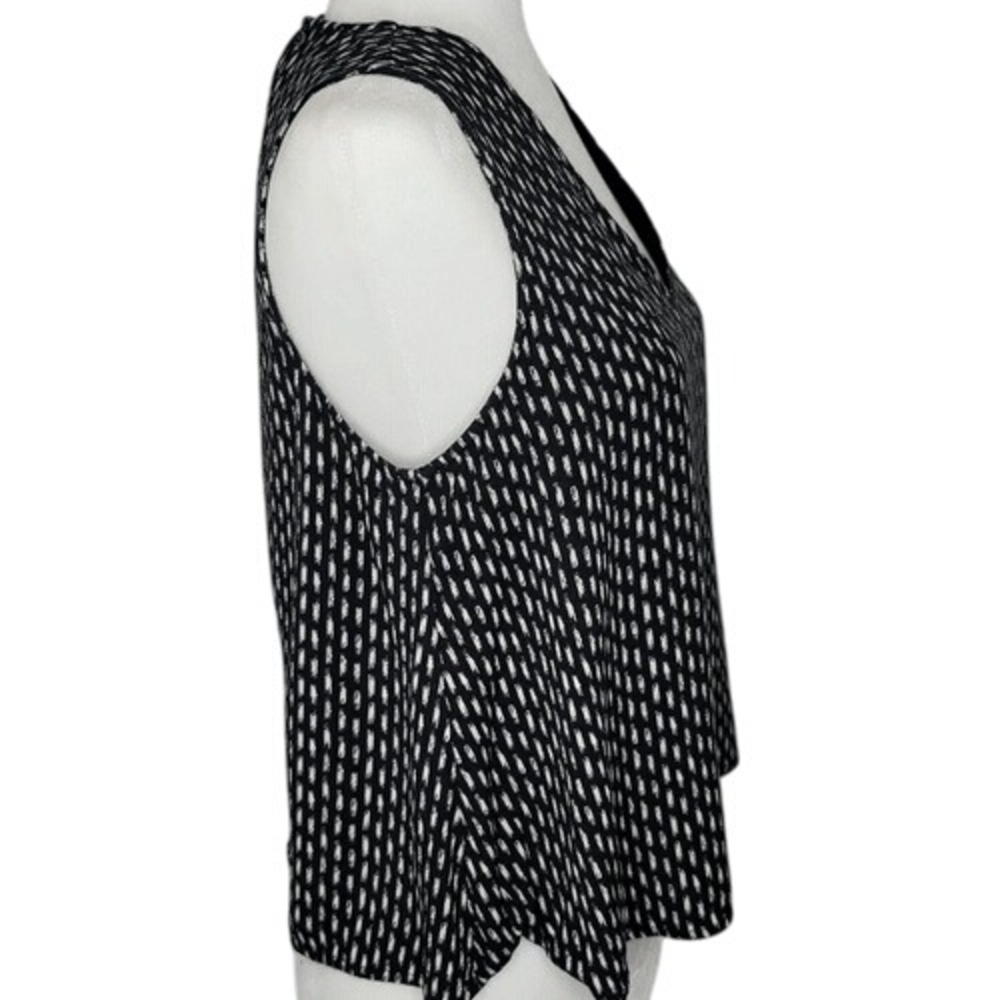 Madewell Split Back Black & White Top - Picture 3 of 8